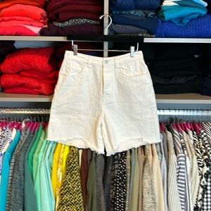 Emory Park white jean shorts size S